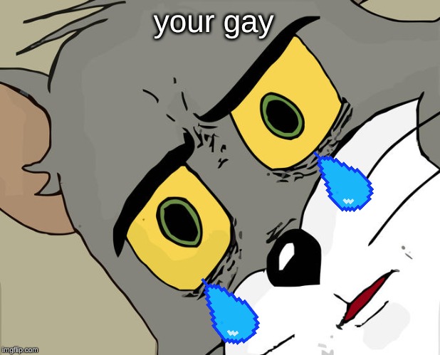 Unsettled Tom Meme | your gay | image tagged in memes,unsettled tom | made w/ Imgflip meme maker