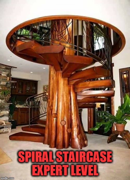 cool | SPIRAL STAIRCASE EXPERT LEVEL | image tagged in cool,level expert | made w/ Imgflip meme maker
