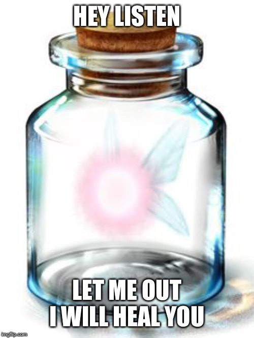 Zelda | HEY LISTEN; LET ME OUT I WILL HEAL YOU | image tagged in zelda | made w/ Imgflip meme maker