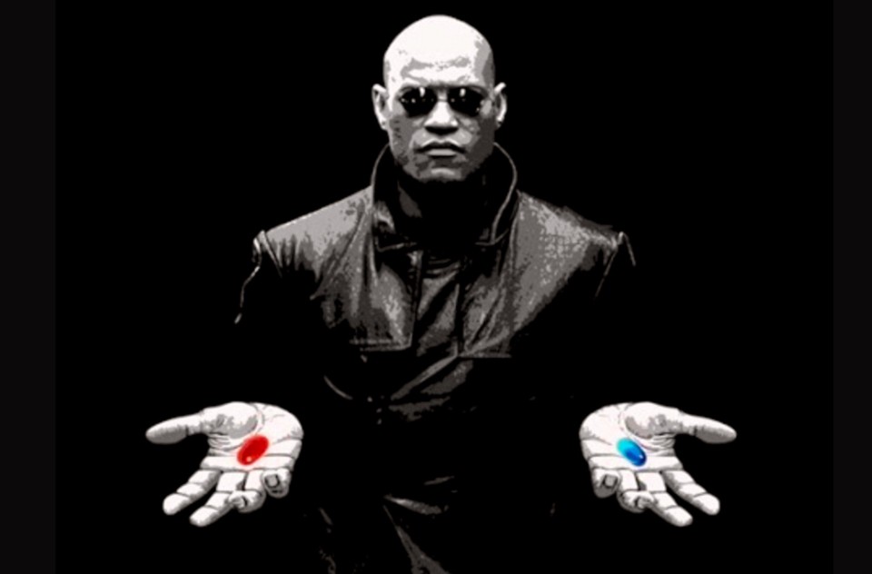 Red Pill Or Blue Pill Blank Template Imgflip