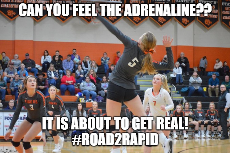 CAN YOU FEEL THE ADRENALINE?? IT IS ABOUT TO GET REAL!
#ROAD2RAPID | made w/ Imgflip meme maker