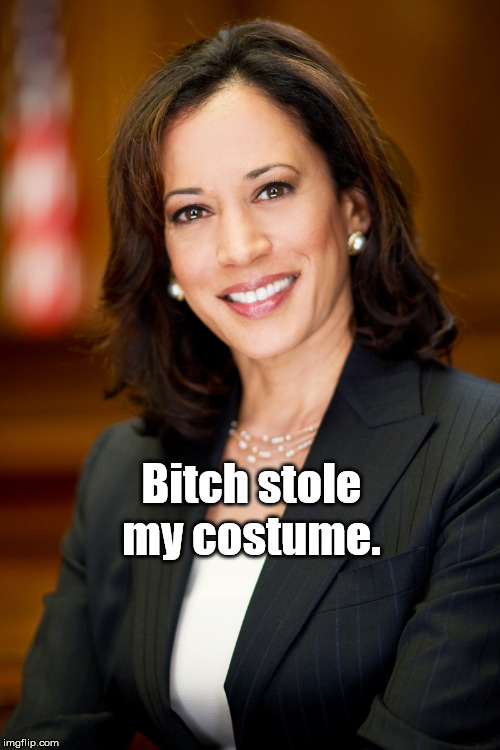 Kamala Harris | B**ch stole my costume. | image tagged in kamala harris | made w/ Imgflip meme maker