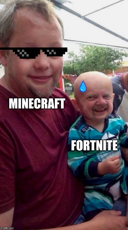 FORTNITE; MINECRAFT | image tagged in gaming | made w/ Imgflip meme maker
