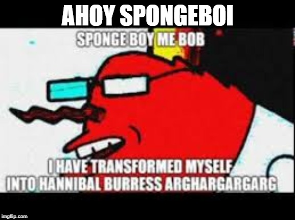 ahoy spongeboi | AHOY SPONGEBOI | image tagged in funny | made w/ Imgflip meme maker