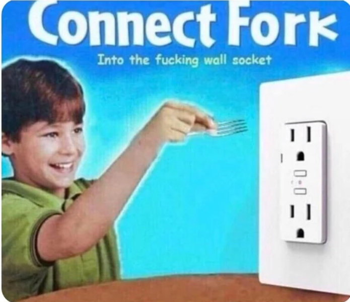 connect fork Blank Meme Template