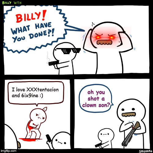 High Quality BILLY what have you done? Blank Meme Template