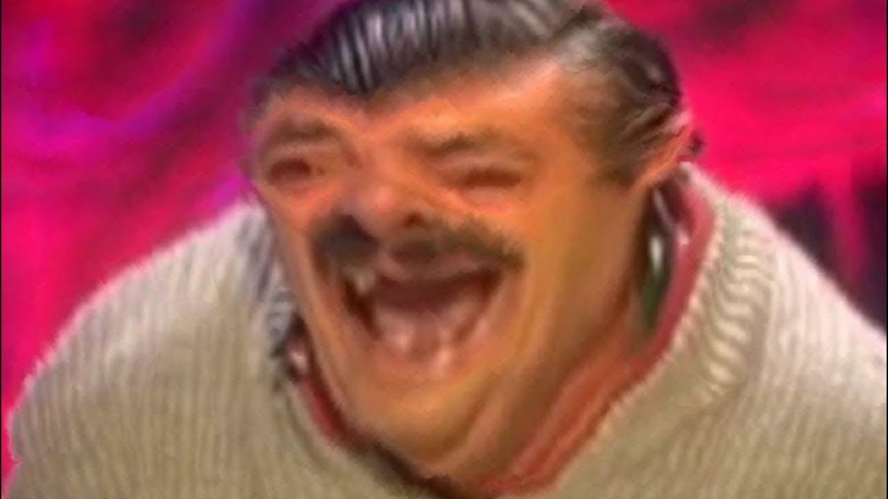 Distorted laughing man Blank Meme Template