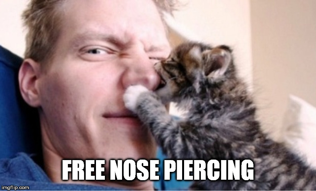 FREE NOSE PIERCING | made w/ Imgflip meme maker