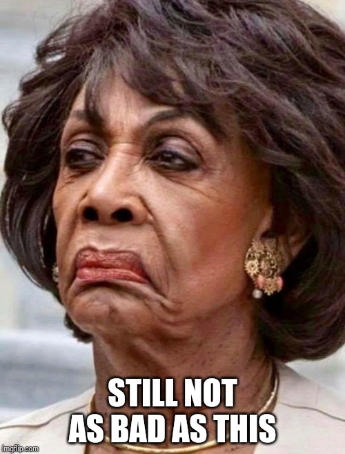 Maxine Waters | STILL NOT AS BAD AS THIS | image tagged in maxine waters | made w/ Imgflip meme maker