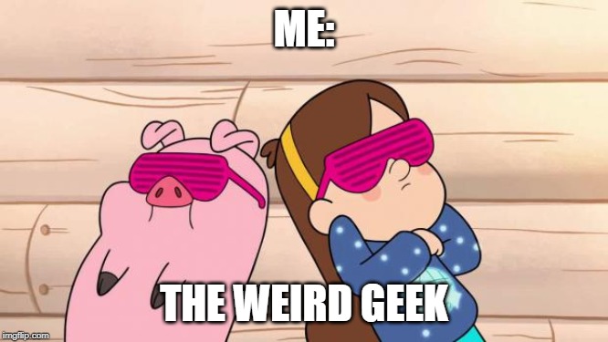 Gravity Falls | ME: THE WEIRD GEEK | image tagged in gravity falls | made w/ Imgflip meme maker
