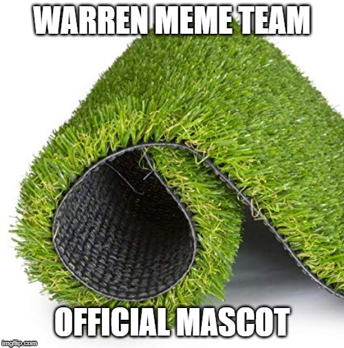 WARREN MEME TEAM; OFFICIAL MASCOT | image tagged in elizabeth warren,astroturf,mascot,team | made w/ Imgflip meme maker