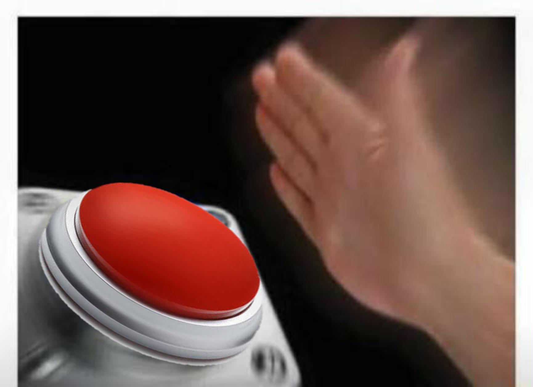 Red Button Hand Blank Meme Template