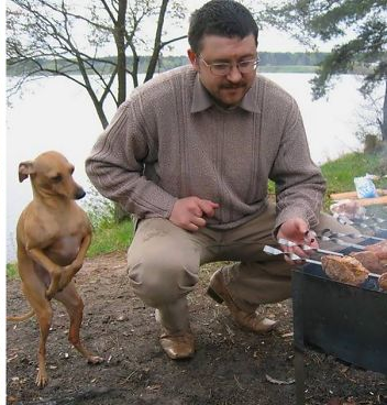 barbecue dog Blank Meme Template