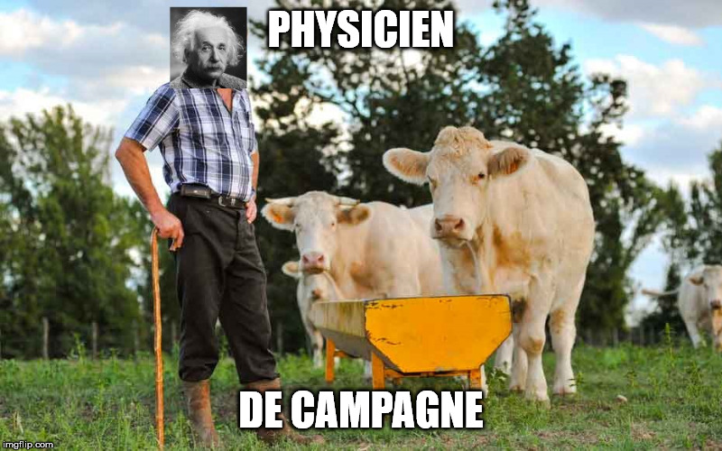 Physicien de campagne | PHYSICIEN; DE CAMPAGNE | image tagged in physics | made w/ Imgflip meme maker