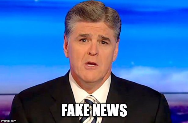 Sean Hannity Fox News | FAKE NEWS | image tagged in sean hannity fox news | made w/ Imgflip meme maker