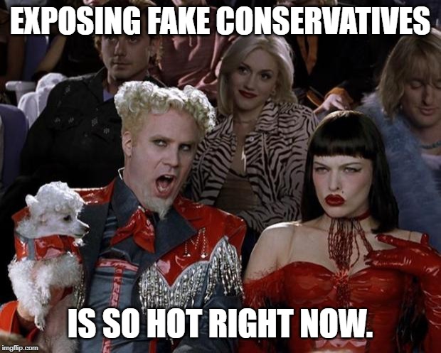 Exposing Fake MAGA | EXPOSING FAKE CONSERVATIVES; IS SO HOT RIGHT NOW. | image tagged in memes,mugatu so hot right now,groyper,maga,conservatives | made w/ Imgflip meme maker