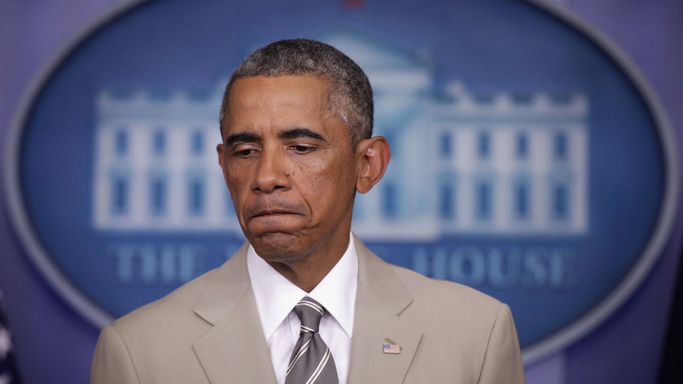 Sad Obama Tam Suit Blank Meme Template