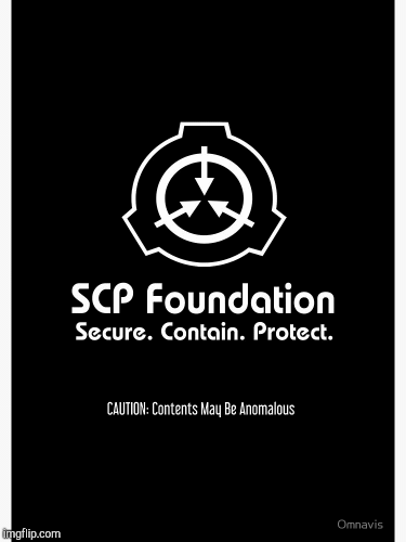 SCP Logo (Black Background) Blank Template - Imgflip