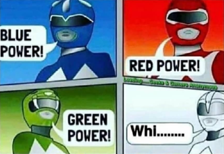 High Quality White Power Blank Meme Template