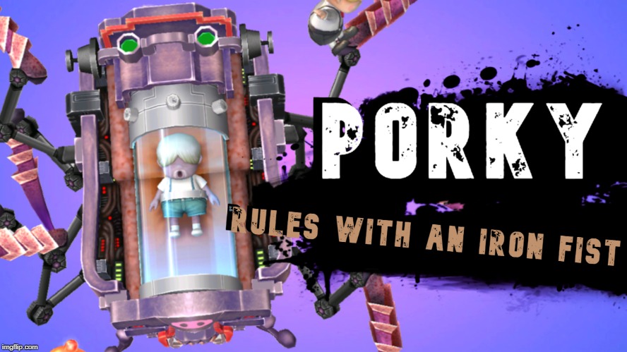 Porky Joins the battle! | image tagged in super smash bros,earthbound | made w/ Imgflip meme maker