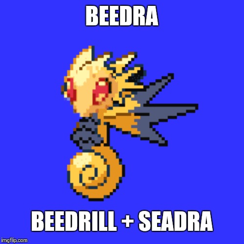 BEEDRA; BEEDRILL + SEADRA | made w/ Imgflip meme maker