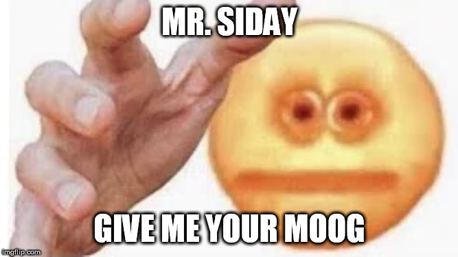 Vibe Check | MR. SIDAY; GIVE ME YOUR MOOG | image tagged in vibe check | made w/ Imgflip meme maker