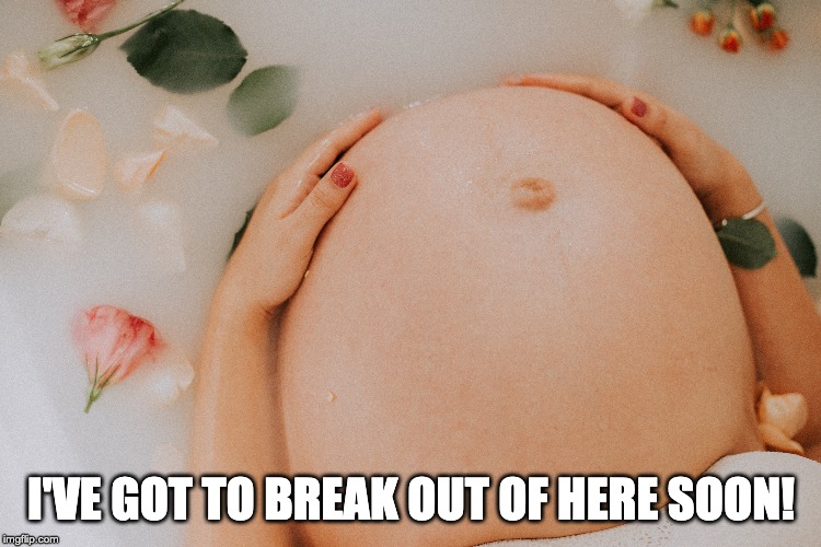 Pregnancy | I'VE GOT TO BREAK OUT OF HERE SOON! | image tagged in pregnancy | made w/ Imgflip meme maker