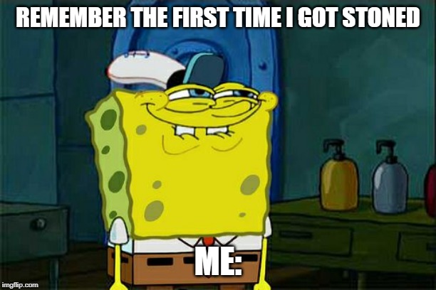 hehe | REMEMBER THE FIRST TIME I GOT STONED; ME: | image tagged in memes,dont you squidward | made w/ Imgflip meme maker