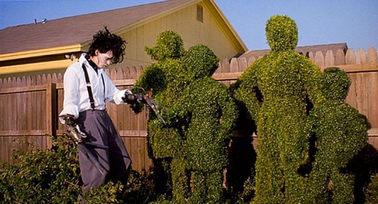 High Quality Edward Scissorhands Cutting People Off Blank Meme Template