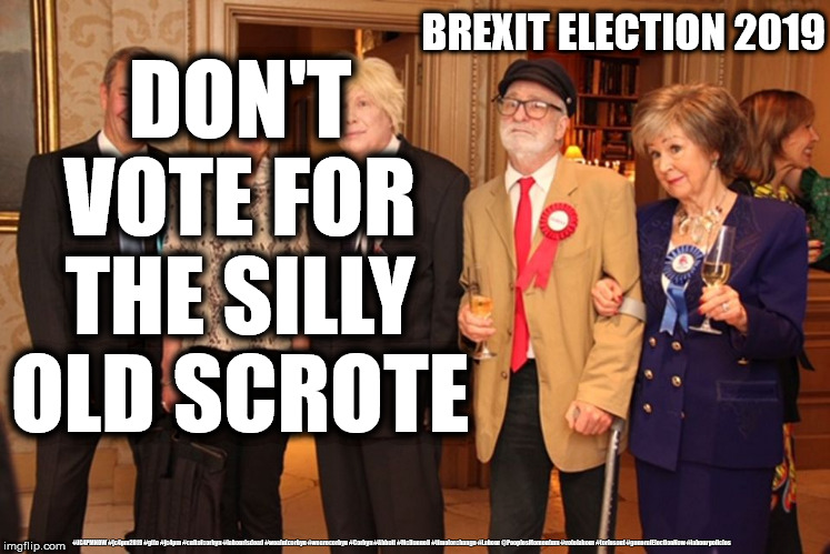 Don't vote Corbyn | BREXIT ELECTION 2019; DON'T VOTE FOR THE SILLY OLD SCROTE; #JC4PMNOW #jc4pm2019 #gtto #jc4pm #cultofcorbyn #labourisdead #weaintcorbyn #wearecorbyn #Corbyn #Abbott #McDonnell #timeforchange #Labour @PeoplesMomentum #votelabour #toriesout #generalElectionNow #labourpolicies | image tagged in corbyn old frail,brexit election 2019,brexit boris corbyn farage swinson trump,jc4pmnow gtto jc4pm2019,cultofcorbyn,labourisdead | made w/ Imgflip meme maker