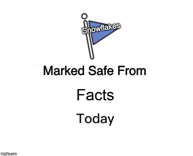 Marked Safe From | Snowflakes; Facts | image tagged in memes,marked safe from | made w/ Imgflip meme maker