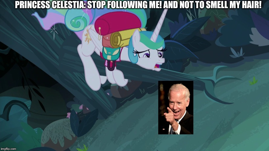Princess Celestia scared Creepy Joe Biden - Imgflip