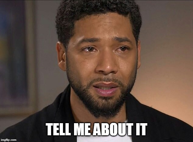Jussie Smollett | TELL ME ABOUT IT | image tagged in jussie smollett | made w/ Imgflip meme maker