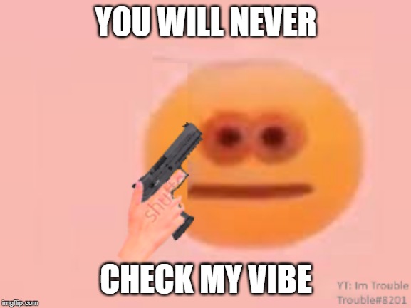 YOU WILL NEVER CHECK MY VIBE | YOU WILL NEVER; CHECK MY VIBE | image tagged in vibe check,vibes,good vibes,vibe,vibing license | made w/ Imgflip meme maker