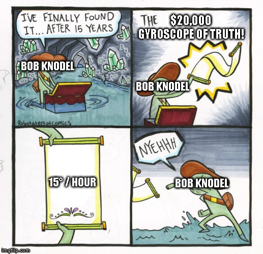 Behind the Curve - Bob Knodel | $20,000 GYROSCOPE OF TRUTH! BOB KNODEL; BOB KNODEL; 15° / HOUR; BOB KNODEL | image tagged in memes,the scroll of truth,flat earth,flat earthers | made w/ Imgflip meme maker