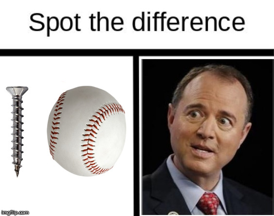 Spot the difference | image tagged in spot the difference,adam schiff,mental health,crazy,what if i told you,memes | made w/ Imgflip meme maker