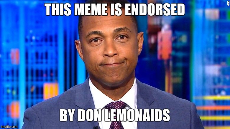 Don Lemon | THIS MEME IS ENDORSED BY DON LEMONAIDS | image tagged in don lemon | made w/ Imgflip meme maker