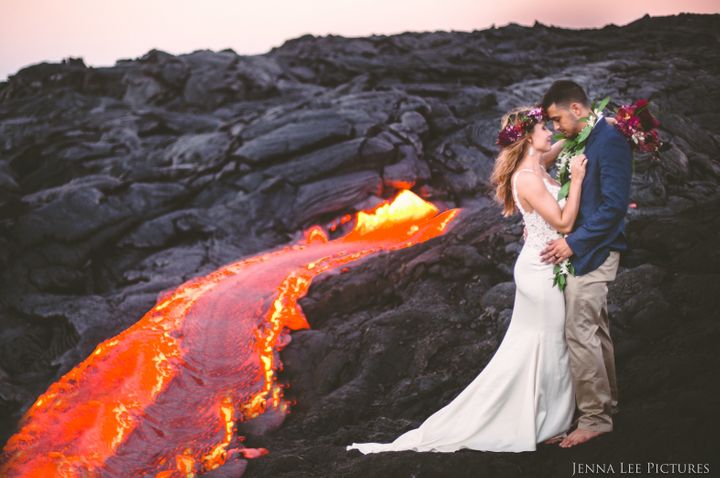 volcano wedding Blank Meme Template
