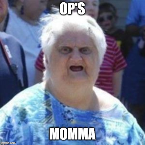 WAT Lady | OP'S MOMMA | image tagged in wat lady | made w/ Imgflip meme maker