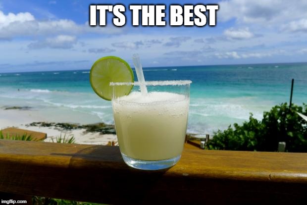 Margarita on the Beach | IT'S THE BEST | image tagged in margarita on the beach | made w/ Imgflip meme maker