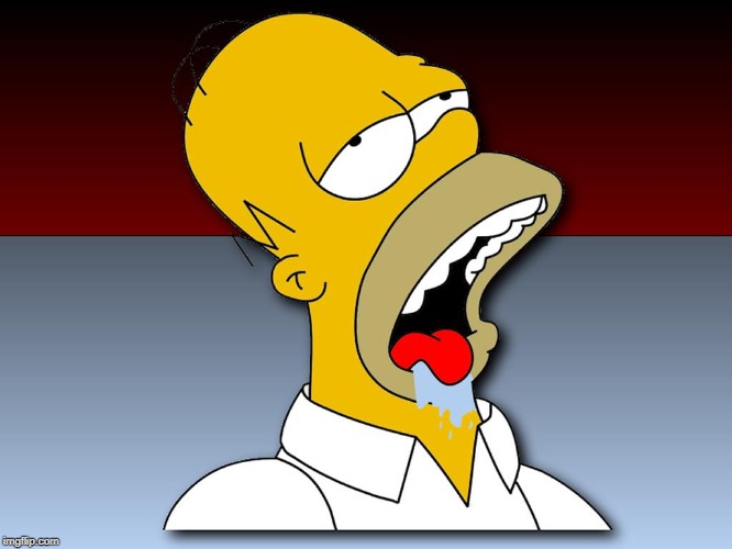 Homer Drooling | image tagged in homer drooling | made w/ Imgflip meme maker