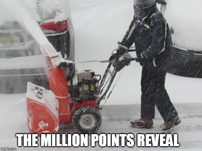 Cute little tyke aren't I? | THE MILLION POINTS REVEAL | image tagged in thanks everyone | made w/ Imgflip meme maker