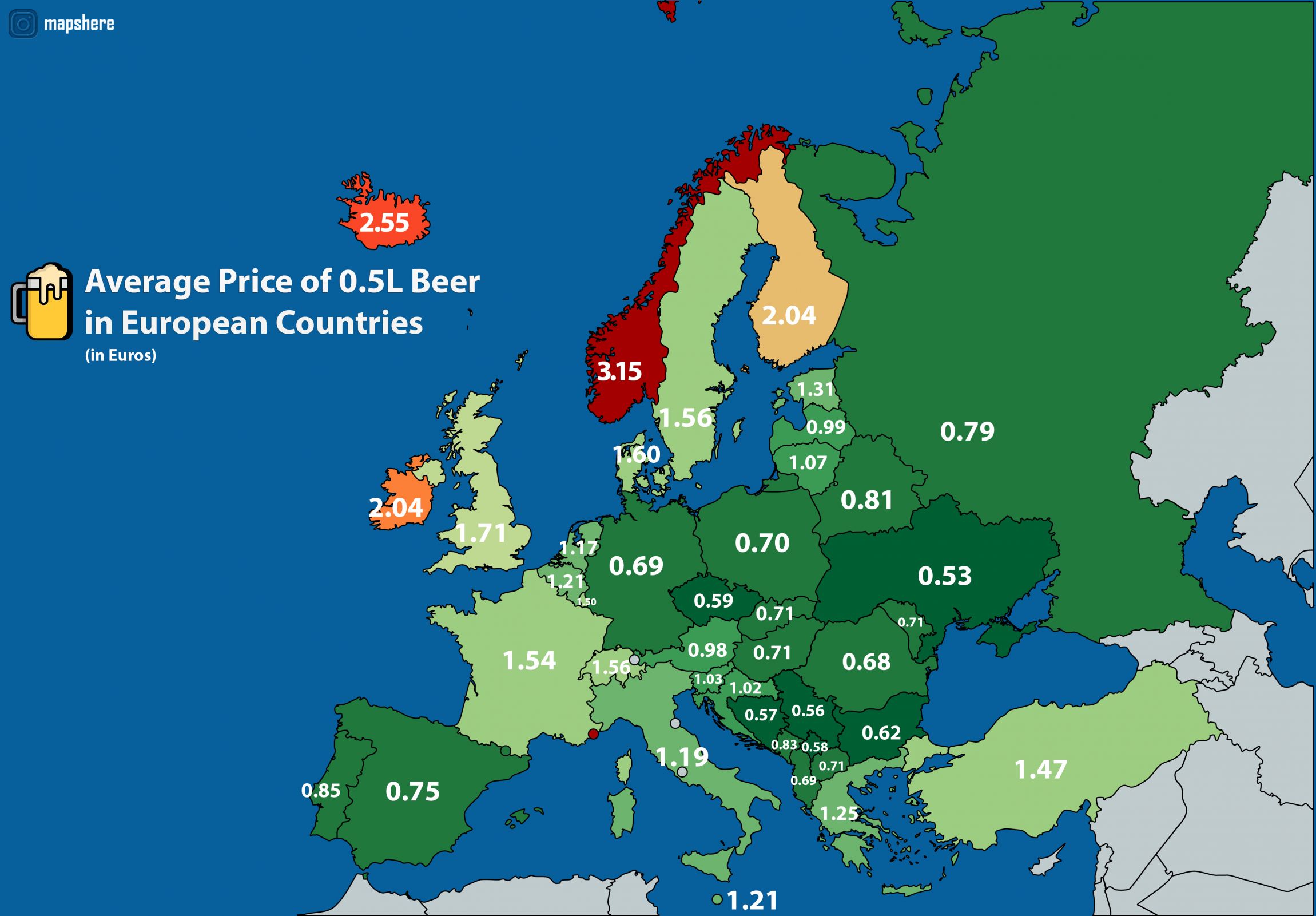 Europe Beer Prices Blank Meme Template