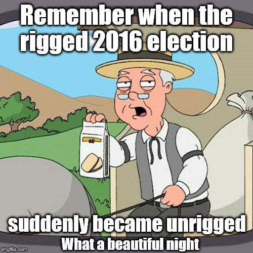 Pepperidge Farm Remembers | Remember when the rigged 2016 election; suddenly became unrigged; What a beautiful night | image tagged in memes,pepperidge farm remembers | made w/ Imgflip meme maker