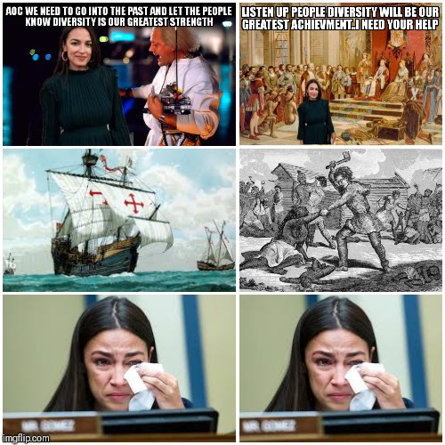 AOC SAVES DIVERSITY | image tagged in aoc,diversity | made w/ Imgflip meme maker