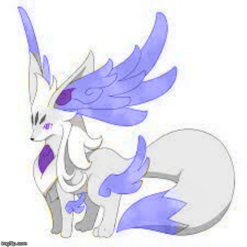 Amikuris, my blue fire fox oc. | made w/ Imgflip meme maker