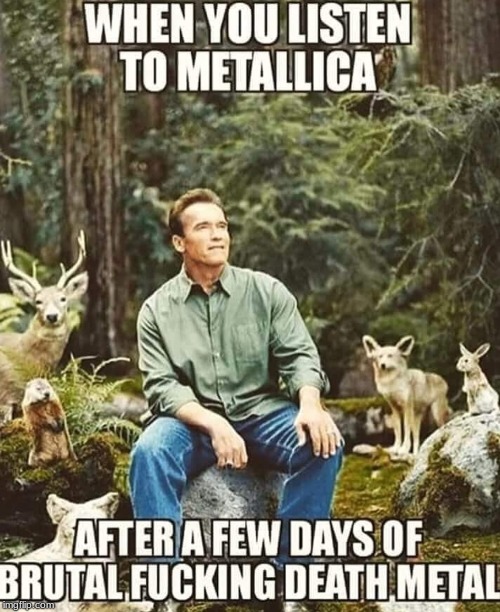 DEATHMETAL vs METALLICA | image tagged in the rock driving | made w/ Imgflip meme maker