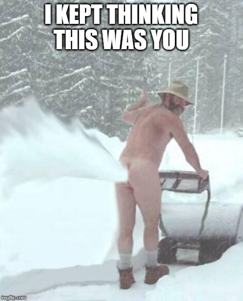 snowblower | I KEPT THINKING THIS WAS YOU | image tagged in snowblower | made w/ Imgflip meme maker