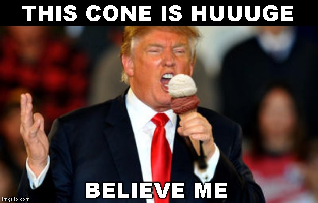 THIS CONE IS HUUUGE BELIEVE ME | made w/ Imgflip meme maker