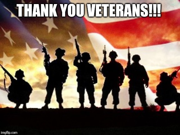veterans day | THANK YOU VETERANS!!! | image tagged in veterans day | made w/ Imgflip meme maker